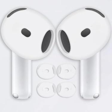 Imagem de 2 pares de fones de ouvido antiderrapantes ultrafinos para AirPods 4 capas de substituição de fones de ouvido de silicone macio para Air Pods 4 transparentes