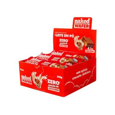Imagem de Naked Wafer Leite em Pó - Barra de Proteína com Whey Protein e Zero Açúcar (Caixa - 12 unidades) - Naked Nuts…