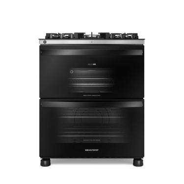 Imagem de Fogão Brastemp 5 Bocas Duplo Forno Com Air Fryer Preto 110V