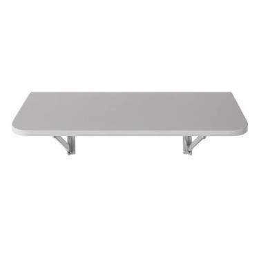 Imagem de Bancada de Cozinha MDF Mesa Dobrável de Parede Portátil 80cm x 30cm Ca