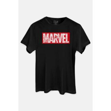 Imagem de Camiseta Marvel Logo Rascunho - Piticas, GG, Preto, Unissex