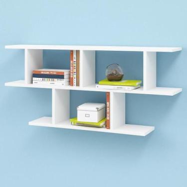 Imagem de Prateleira decorativa de Parede mdf 50x90x18cm para Sala Organizador d