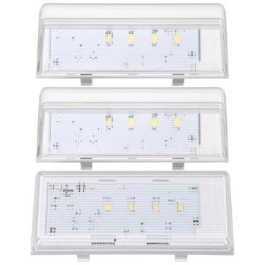 Imagem de 3 peças W10515057 W10515058 conjunto de luzes LED para geladeira, fácil de instalar, kit de lâmpada LED para WRS322FDAB00 WRS322FDAB01