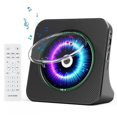 Imagem de CD Player Gueray Portable Bluetooth Desktop com alto-falante