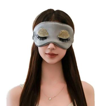 Imagem de Máscara de dormir Luxury Sequin Eyelash Soft Artificial Seda - yiweisa