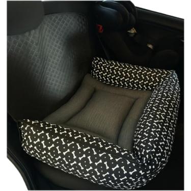 Imagem de Capa Para Assento De Carro Para Animais De EstimaçãO, Tamanho Grande, ImpermeáVel, FáCil De Limpar(Preto estampado)