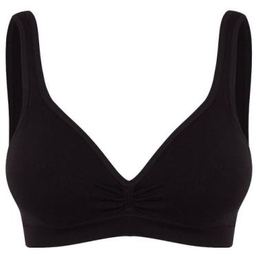 Imagem de sutiã top com bojo trifil daily sem costura original 3294, Preto, M