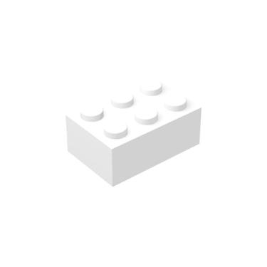 Imagem de Classic Bulk Brick Block 2x3, 100 Piece Brick 2x3,Compatible with Lego Parts and Pieces 3002, Creative Play Set - Compatible with Major Brands (110 Pcs) (White)