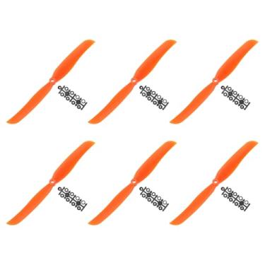 Imagem de Generic 9050 Propellers 9x5 Prop 2-Vane Fixed-Wing Orange Replacement Props with Adapter Rings for Airplane RC Plane, Pack of 6
