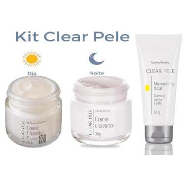 Imagem de Kit Clareador Facial Dia Facial Noturno Micropeeling Clear Pele Abelha