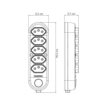 Imagem de Extensão Multipla 5 Tomadas 2p+t 10 A 250 V Tramontina 5 M