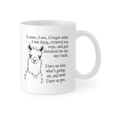 Imagem de SAPUWE Caneca de café I Came I Saw I Forgot What I Was Doing, presentes sarcásticos engraçados para idosos, idosos, mãe, pai, avó, avô, 325 ml, caneca novidade