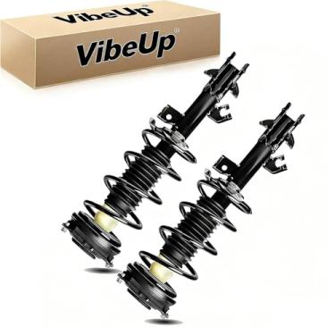 Imagem de VibeUp Amortecedores dianteiros rápidos para Nissan Versa 2007 2008 2009 2010 2011 2012 Amortecedores dianteiros Montagem completa com conjunto de mola helicoidal de 2 4SAA674, substitui 172351 172352
