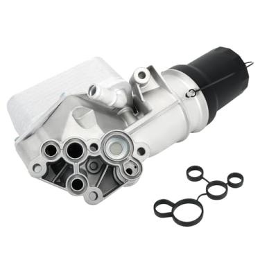 Imagem de Xxamz Conjunto de base de filtro de óleo de alumínio 2,5L com radiador de óleo compatível com Audi TT RS Quattro 12-13 VW Beetle Golf Jetta Passat 05-14 07K115397D 07K115397A