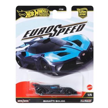 Imagem de Hot Wheels Premium Car Culture Eurospeed Bugatti Bolide carro de brinquedo metálico colecionável em escala 1:64 com pneus Real Riders, JBK79