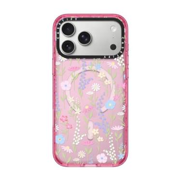 Imagem de CASETiFY Capa Impact para iPhone 17 Pro Max [fina/compatível com Magsafe/2,5 m. Proteção contra quedas de grau militar 4X] - Rosa Pastel Bonito Floral - Rosa