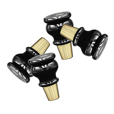 Imagem de Pacote com 4 pernas de substituição de madeira maciça, pernas de sofá, pés de armário, pernas de móveis em forma de cabaça da moda, estilo de vaso elegante, peso do rolamento: 1000 kg (10 cm/3,9 pol.)