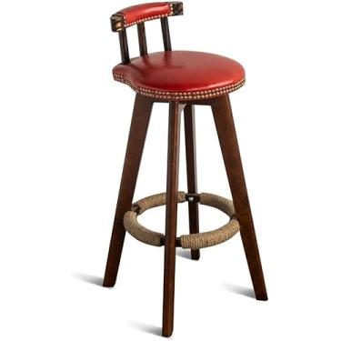 Imagem de Cadeira de jantar moderna para sala de maquiagem, moldura de madeira, bar, café, rebite, decoração, assento impermeável, cadeira de jantar, móveis decorativos (Cor: A, Tamanho: 63 cm) (Cor: E,