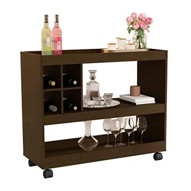 Imagem de Aparador Bar Com Rodizios 4050 Cor Canela