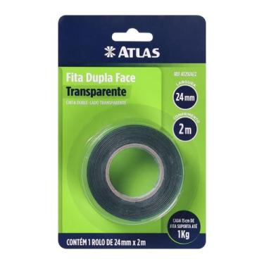 Imagem de Fita Adesiva Dupla Face 19Mmx2M Transparente Forte Fixação - Atlas