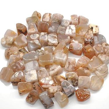 Imagem de URMIBDAI Cheio de textura 200 g de ágata de flor de cristal natural rolado em massa pedras preciosas pedras preciosas cru aquário decoração de casa