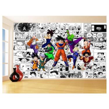 Imagem de Papel De Parede Dragon Ball Goku Vegeta Anime 3,5M Dbz201 - Você Decor