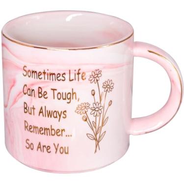 Imagem de Mugpie Presentes inspiradores para mulheres - Sometimes Life Can Be Tough But Always Remember So Are You Caneca de café - Get Well Soon Incentivo Presentes de Natal para sua mãe, melhores amigas