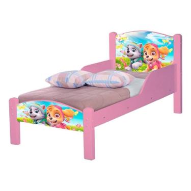 Imagem de Mini Cama Infantil Adesivada Menina Da Sky Cor Rosa