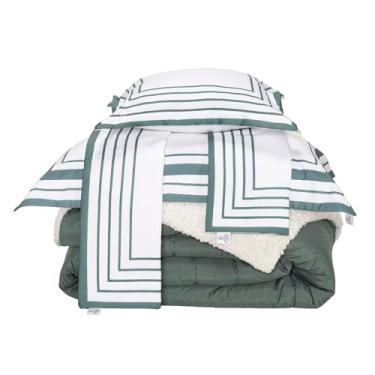 Imagem de Cobertor Dupla Face em Poliéster Coberdrom Soft com Sherpa 260x240cm com 2 Fronhas 70x50cm e 2 Capas de Almofada 40x40cm