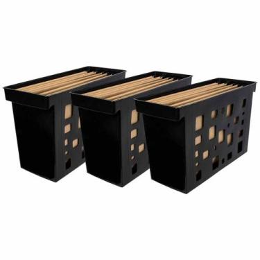 Imagem de 3 Caixa Arquivo Dello Com 6 Pastas Suspensa Kraft Documentos - Delo