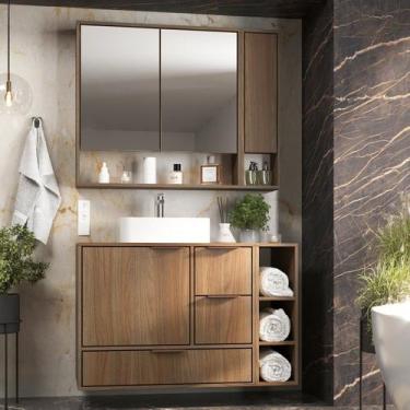 Imagem de Conjunto para Banheiro Modulado 802 100cm Prime Yescasa