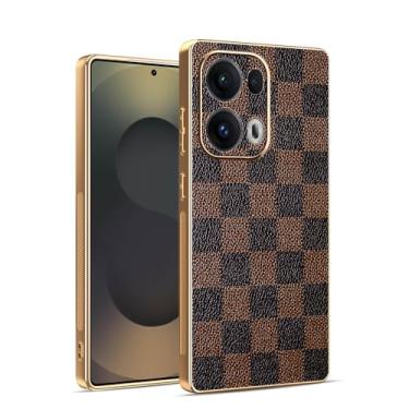 Imagem de Kainevy Capa de telefone para Oppo Reno 13 Pro capa fina de couro de silicone feminina e masculina, estética luxuosa para Oppo Reno 13 Pro, proteção total da câmera, antiarranhões, à prova de choque