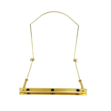 Imagem de menolana Suporte para com 24 furos, apoio para o pescoço da, mãos, padrão profissional da indústria, ajuste por mola para músicos adultos, Dourado