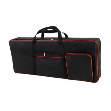 Imagem de menolana 61 Caixa de teclado Teclado Bolsa de teclado com tiras de mochila O saco de gig portátil de piano elétrico portátil 40.16 "x16.54" x1.97 ", Preto