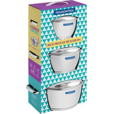 Imagem de Jogo de Panelas para Fogão de Indução Aço Inox 3 Peças - Tramontina