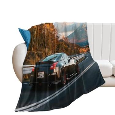 Imagem de HouLaiZhe Cobertor Super Macio Flanela JDM 350z Suporte Esportivo Fuji Cobertores de Refrigeração Leve para Sofá-Cama Cadeira Sofá Carro Viagem ao Ar Livre Leve Quente 152 cm x 203 cm
