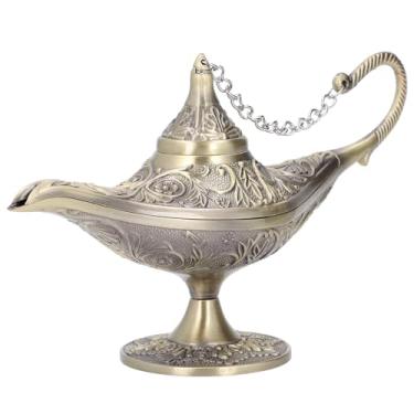 Imagem de Lâmpada Aladdin clássica, garrafa genie de Halloween, metal esculpido, luz dos desejos, adereços, decoração de mesa para mesa de casamento, decoração de festa de aniversário