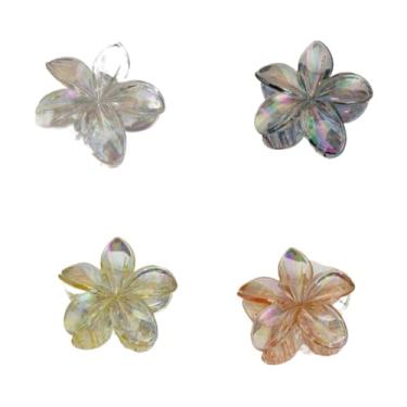 Imagem de Grampo De Cabelo Transparente Com Flor De GardêNia — AcessóRio Feminino Para As Festas De Fim De Ano(Branco+Cinza+Laranja+Amarelo)