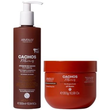 Imagem de Kit Ativador + Gelatina Arvensis Cachos Naturais Cabelos Crespos Modeladora Definição 300g