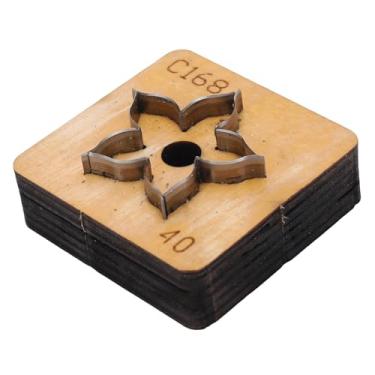 Imagem de Tnfeeon Matriz de Corte de Couro de Flores, Ferramenta de Design de Madeira Resistente e Aço Carbono para Artesanato Em Couro DIY, Acessórios Personalizados, Chaveiros e Decorações Florais (40mm)