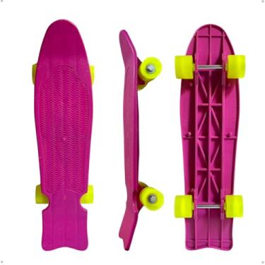 Imagem de Skate Infantil Completo Reforçado para Crianças Aprender Andar Brinquedo Shape Durável e Seguro para Primeiras Manobras 3 a 6 anos (Pink)