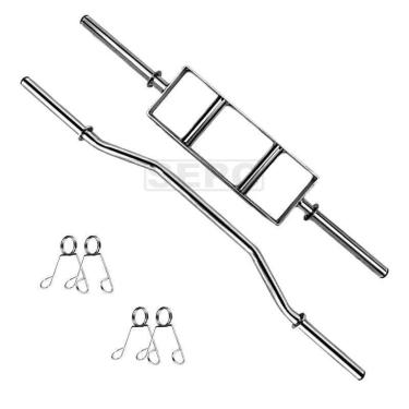 Imagem de Kit Barra W 1,20m Tubo Oca + Barra H 1,05m Tubo Oca com Presilhas-Unissex