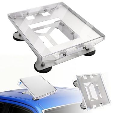 Imagem de Starlink Mini Kit de montagem magnética de teto para carros 120 kg Starlink Mini capô com ajuste de inclinação, placa de cobertura de policarbonato leve de alumínio de alta resistência para veículos