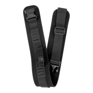 Imagem de Ysyqkn Cinto utilitário para câmera fotográfica, alça de cintura com suporte para câmera, anéis em D e fivela de liberação rápida para camping e atividades, Preto