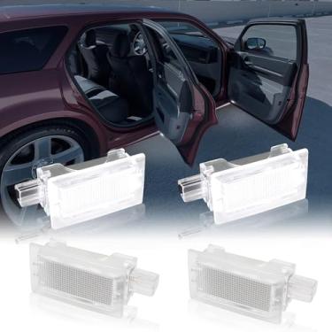 Imagem de Painel de LED branco para porta do carro, luz de cortesia, luzes de boas-vindas para Dodge Charger Challenger Stratus Magnum Avenger Dart Chrysler 300 200 Sebring 4 peças