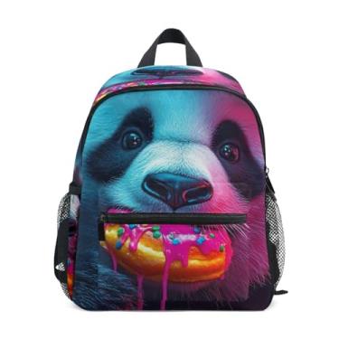 Imagem de Funny Panda Bear Police Cute Simple Modern Toddler Backpack Toddler Boys Backpack with Front Pocket, Safety Whistle for Ages 3-8