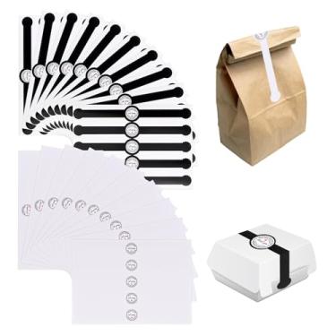 Imagem de Diakey Pacote com 250 adesivos de vedação à prova de adulteração para assados, adesivos de panificação feitos à mão com tira longa, etiquetas de embalagem de alimentos de padaria invioláveis para