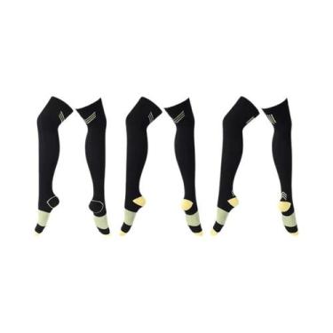 Imagem de Meias De Compressão Unissex Acima Do Joelho Anti-Fadiga Alívio Da Dor 