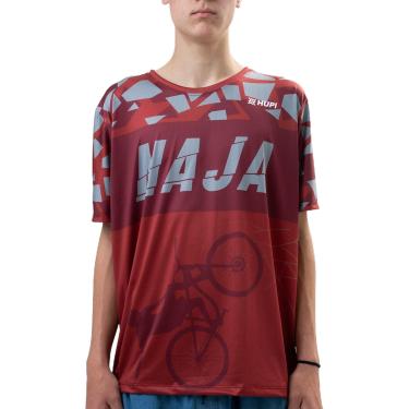 Imagem de Camiseta Masculina HUPI Bike Naja Vermelho/Cinza