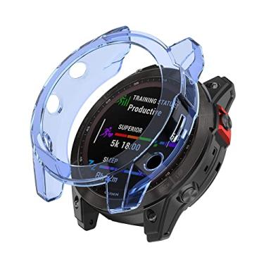 Imagem de CYSUE Capa de TPU macia para Garmin Fenix 7X 7S 7 5S 5 5X Plus 6S 6 6X Pro Smartwatch Silicone Bumper Frame Shell Cover Para Garmin Fenix7 (Cor: D, Tamanho: Para Fenix 5 5Plus)